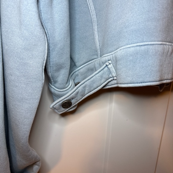 Free People Sky Blue Hooded Denim Jacket - Picture 4 of 5